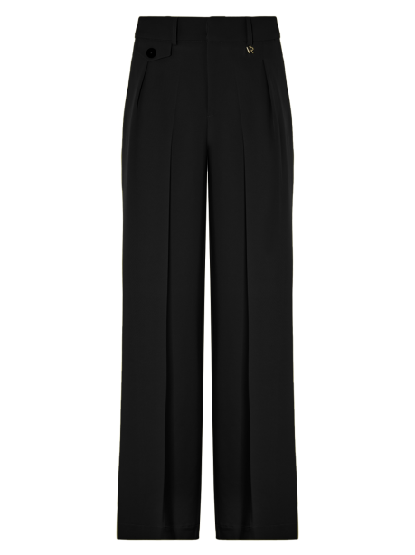 Pantaloni wide leg in cady - 1