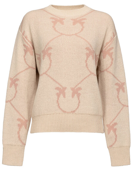 Pullover jacquard fantasia monogram - 1