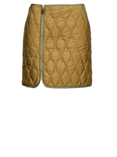 Quilted miniskirt in technical canvas - 1