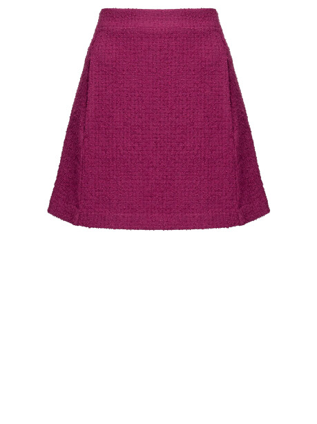 Mini skirt in bouclé mat - 1