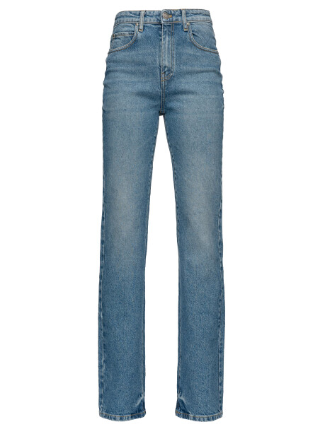 Jeans flare con zip sul fondo - 1