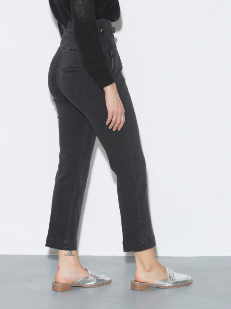 Jeans  modello vita alta con bustier - 2