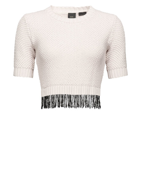 Short top with beaded applications - 1