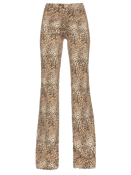 Animalier flared trousers - 1