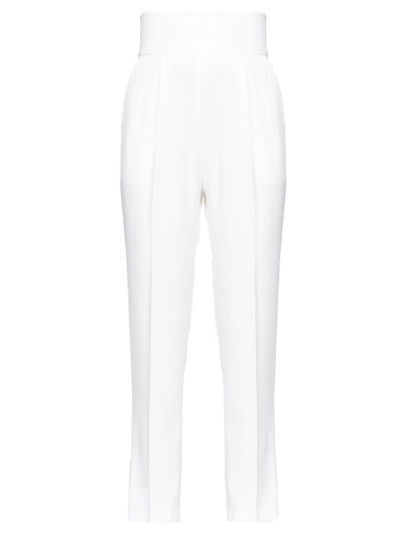 Pantaloni a vita alta in crêpe stretch - 1