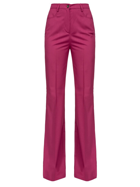 Pantaloni flare stretch in lana tecnica - 1