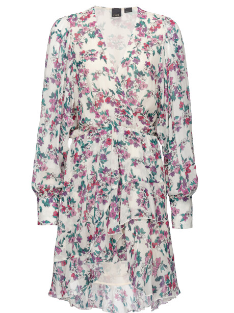Floral print crossover dress - 1