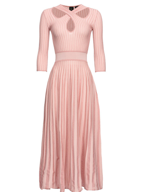 Two-tone knit midi dress - 1
