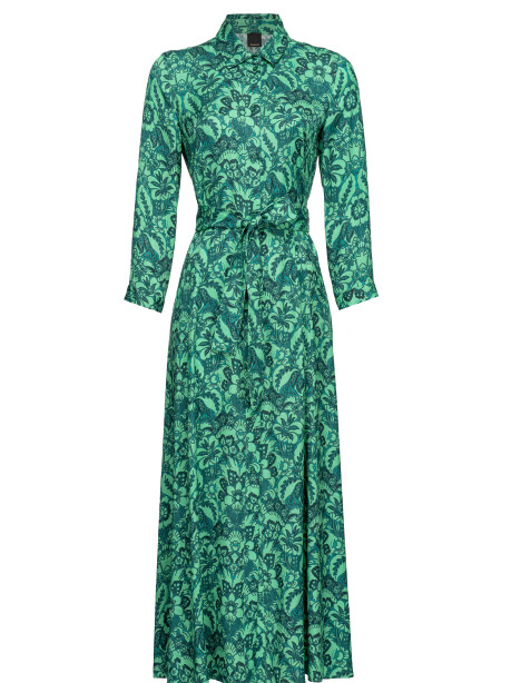 Long shirt dress with floral print - 1