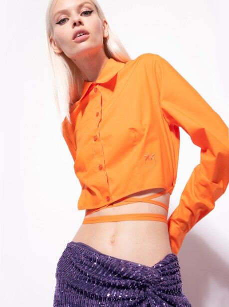 Camicia crop in cotone - 3