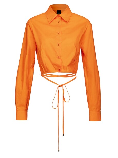 Camicia crop in cotone - 1