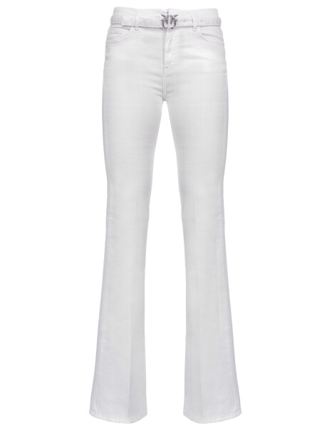 Pantaloni modello flare in bull di cotone - 1