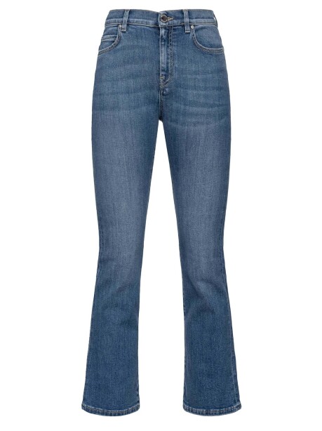 Jeans modello bootcut in denim stretch - 1