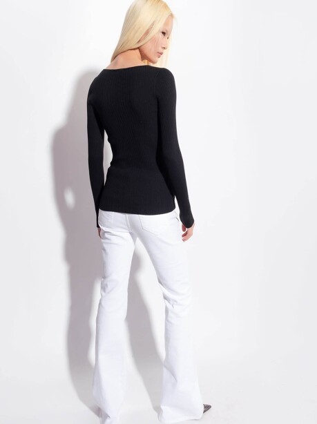 Close-fitting long-sleeved top - 2
