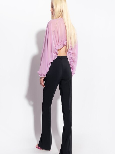 Pantaloni aderenti con spacco al fondo - 4