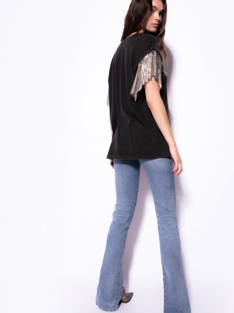 Jeans skinny con spacco al fondo - 4