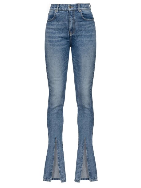 Jeans skinny con spacco al fondo - 1