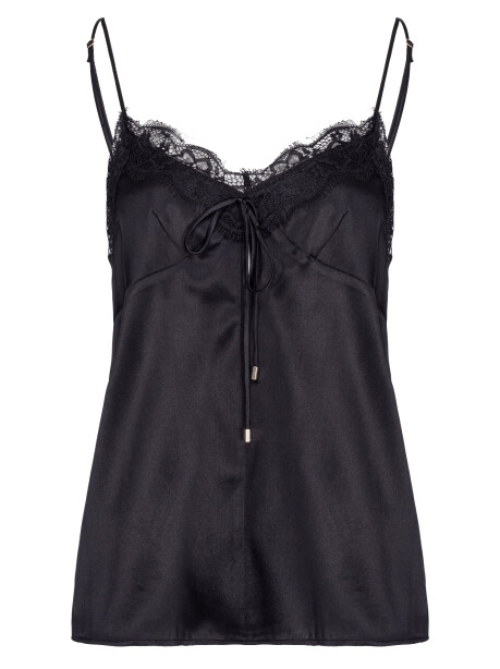 Top lingerie con pizzo in seta - 1