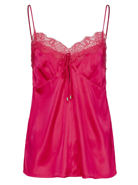Top lingerie con pizzo in seta - 1