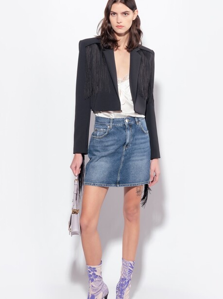 Top lingerie con pizzo in seta - 4
