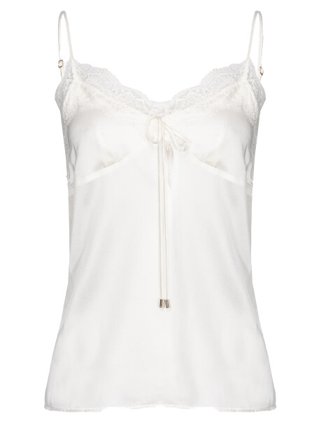 Top lingerie con pizzo in seta - 1