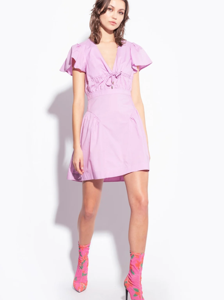 Short dress in cotton poplin - 3
