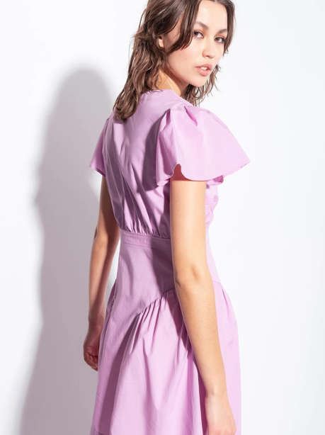 Short dress in cotton poplin - 5