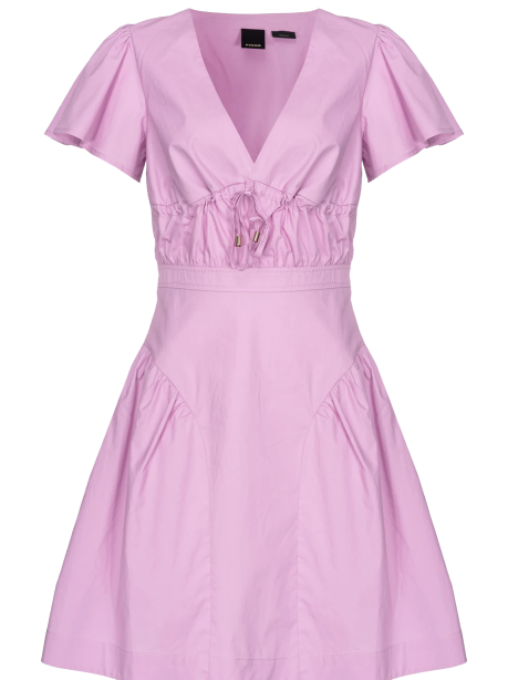 Short dress in cotton poplin - 1