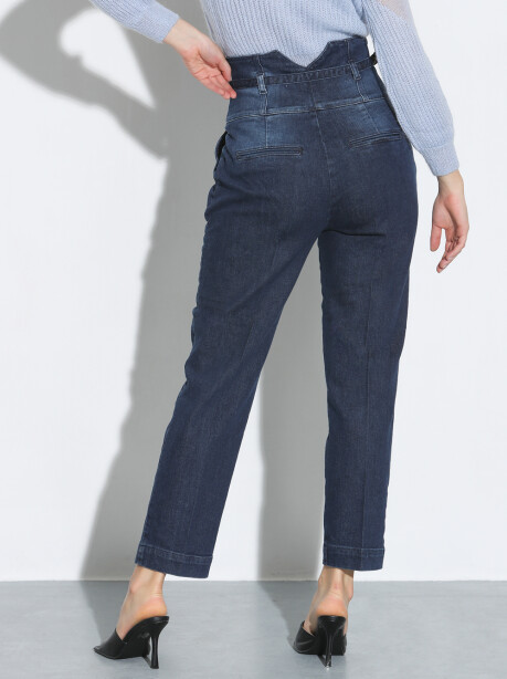 Jeans modello vita alta con bustier - 3