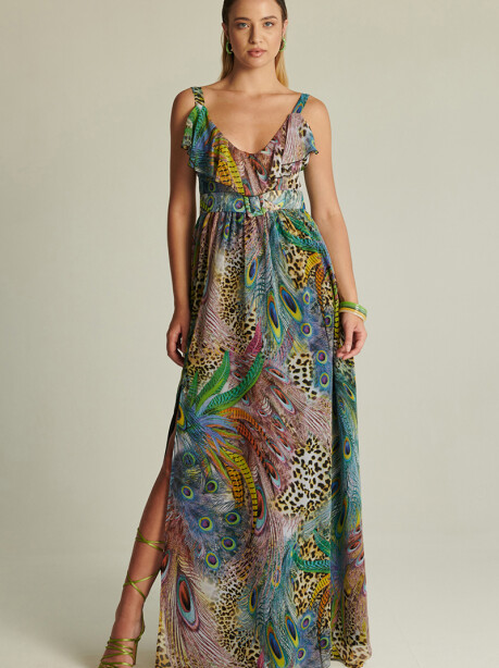 Printed long dress - 4