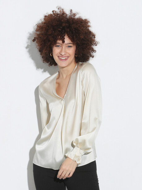 Blusa in raso di seta - 3