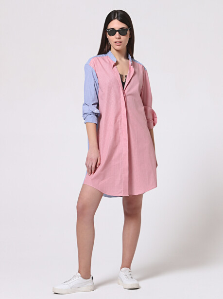 Long shirtdress in cotton - 4