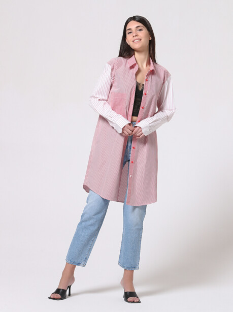 Long shirtdress in cotton - 5