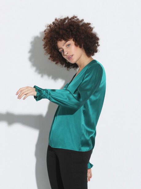 Blusa in raso di seta - 2