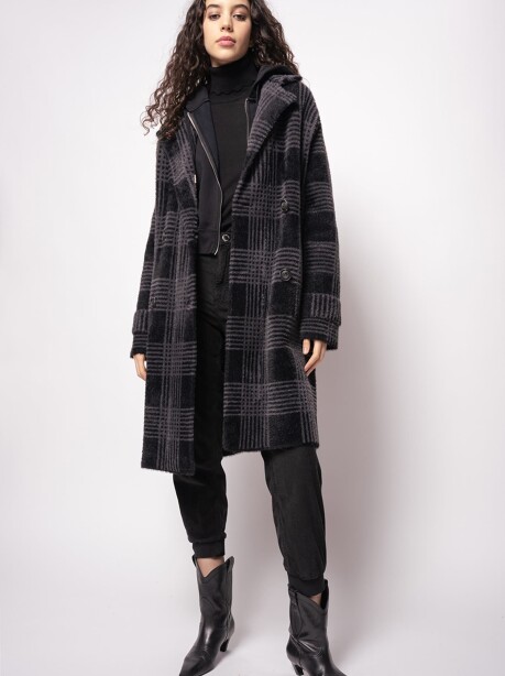 Cappotto jacquard macro check - 4