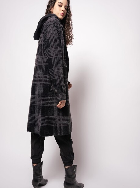 Cappotto jacquard macro check - 2