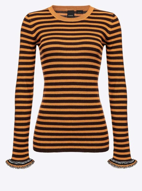 Maglia a costine a righe - 1