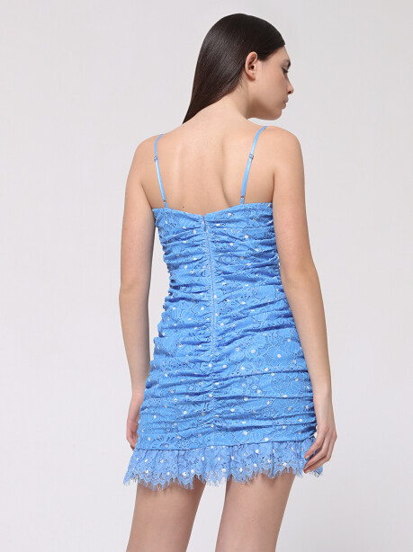 Mini dress in pizzo arricciato - 4