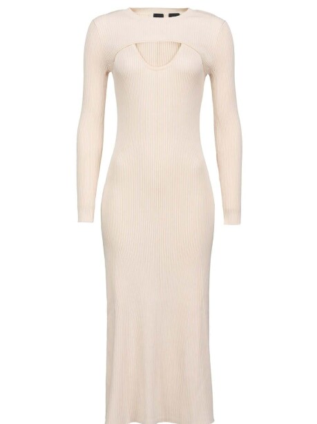 Vestito lungo a costine - 1