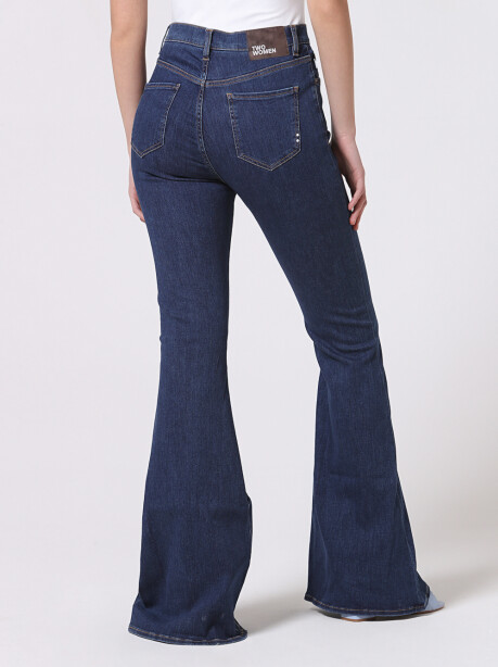 Jeans flare a vita alta - 4