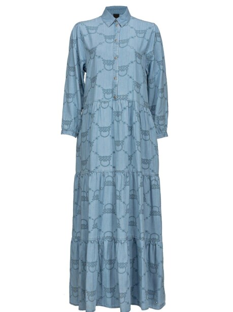Vestito lungo sangallo indaco - 1