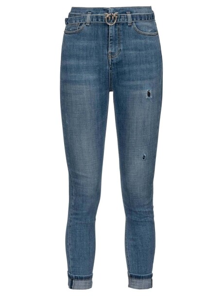 Jeans skinny con cintura Love Birds - 1