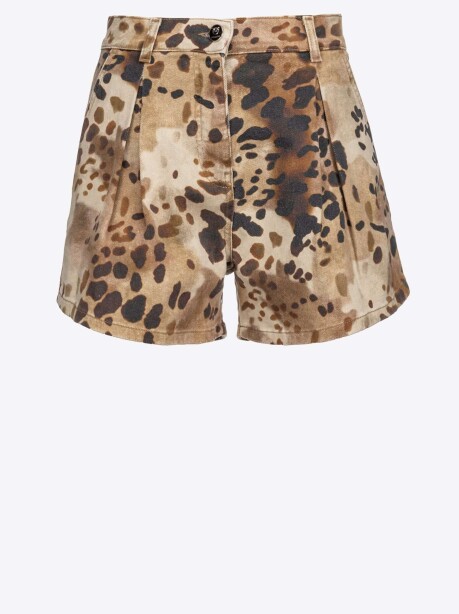 Shorts con stampa mimetica - 1