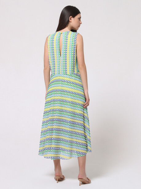 Multicolor cotton knit dress - 4