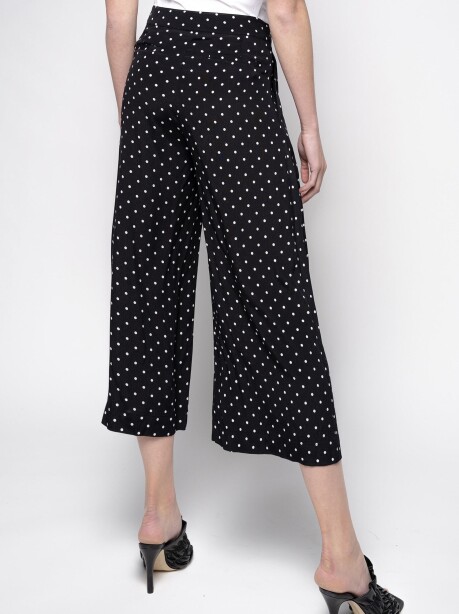 Pantaloni cropped in marocaine stampato - 2