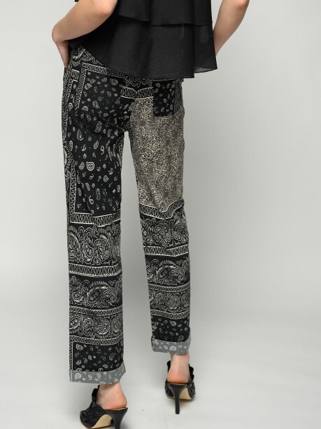 Pantaloni in popeline stampa bandana - 2
