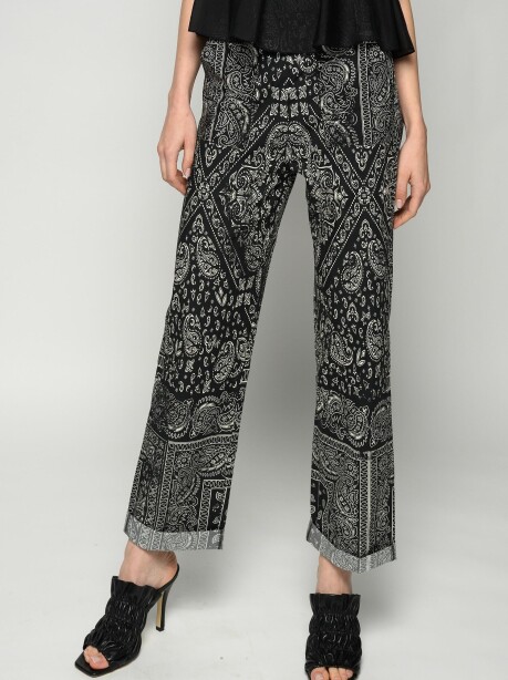 Pantaloni in popeline stampa bandana - 4