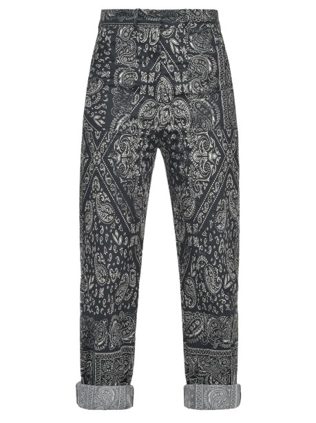 Pantaloni in popeline stampa bandana - 1