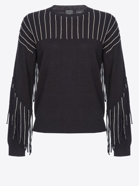 Pullover frange strass - 1