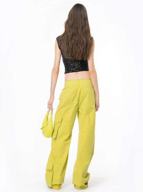 Top in tulle con ricamo full paillettes - 2